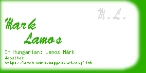 mark lamos business card